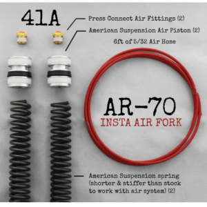 Front fork air store suspension